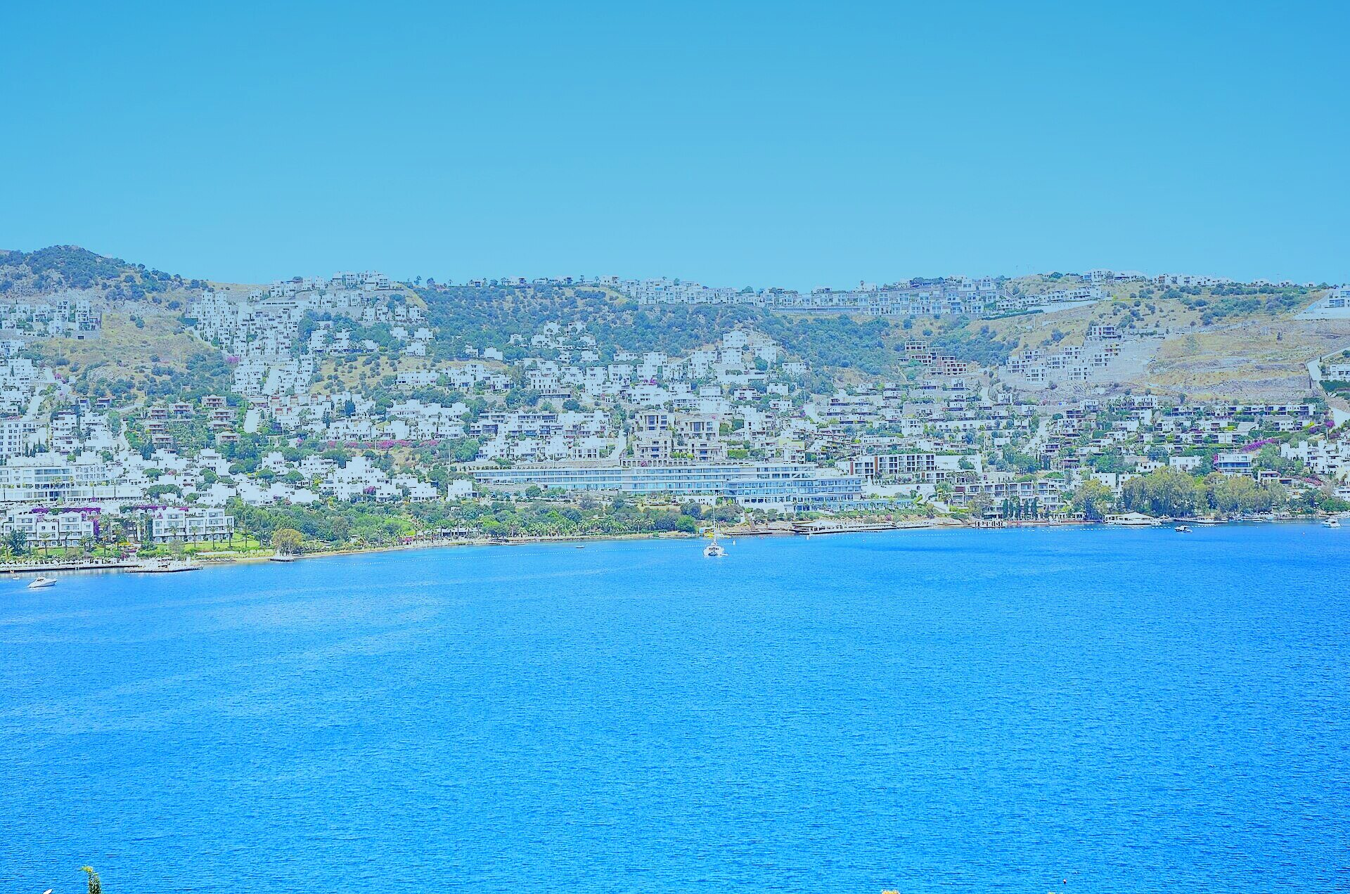 Gündoğan bay seen from the water