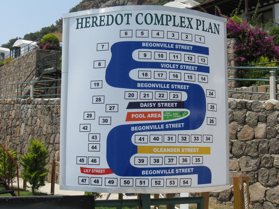 The site plan of Herodot Villas